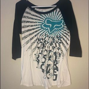 3-quarter sleeve fox shirt